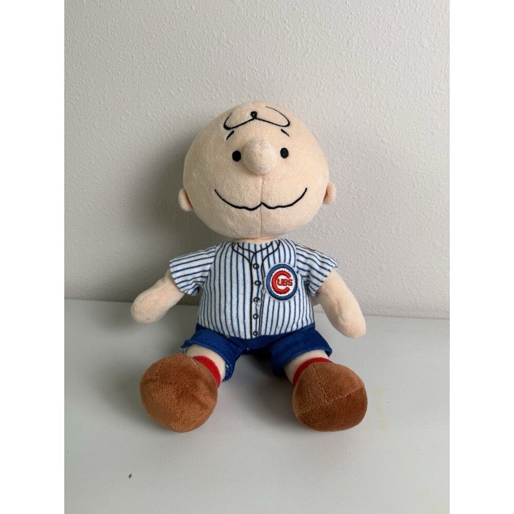 FOCO Chicago Cubs Charlie Brown MLB Peanuts Baseball Plush Stuffed Animal Toy